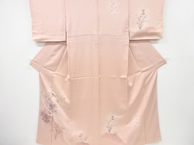 枝花に鳥模様訪問着